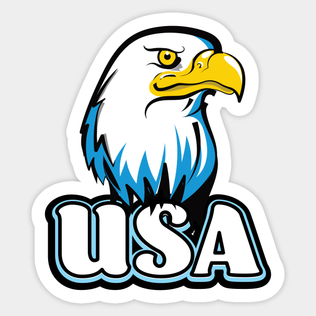 USA Bald Eagle Sticker by nickemporium1